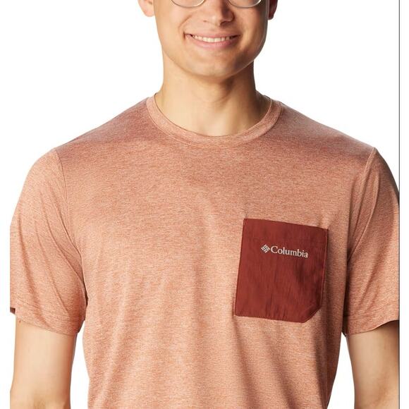 Columbia Hike Novelty Crew-Neck Short-Sleeve Pocket T-Shirt for Men - Picture 3 of 4